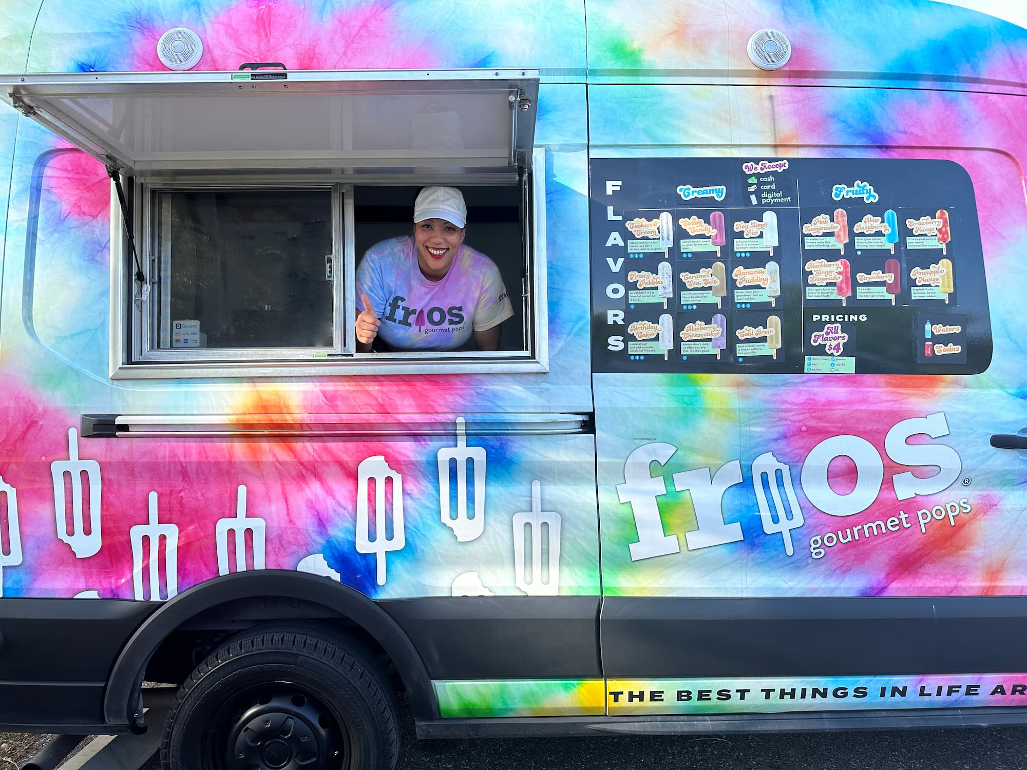 Intro Image of Frios Pops Truck on Mobile